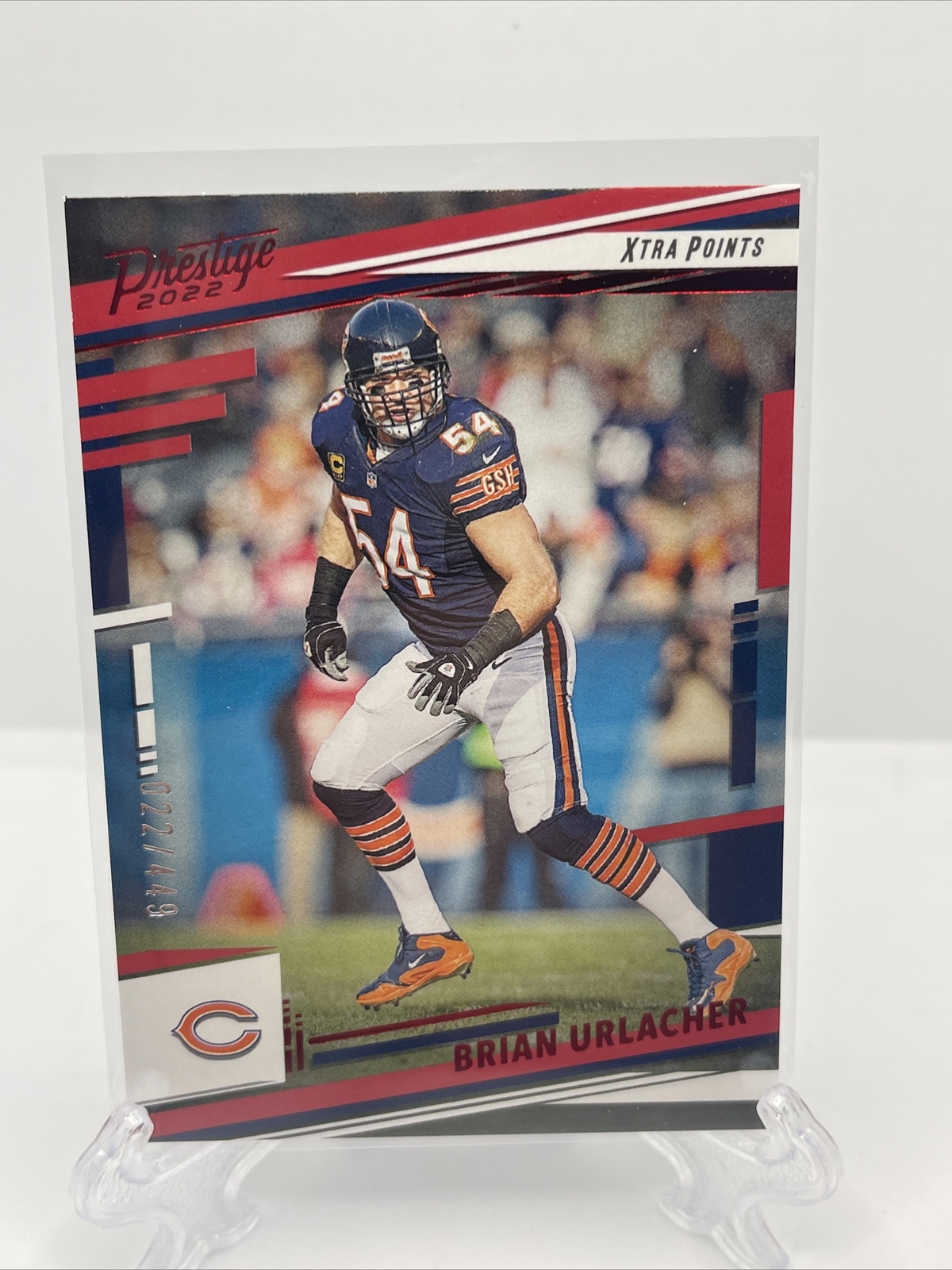2022 Prestige Football Red Parallel #56 Brian Urlacher /449 - Chicago Bears