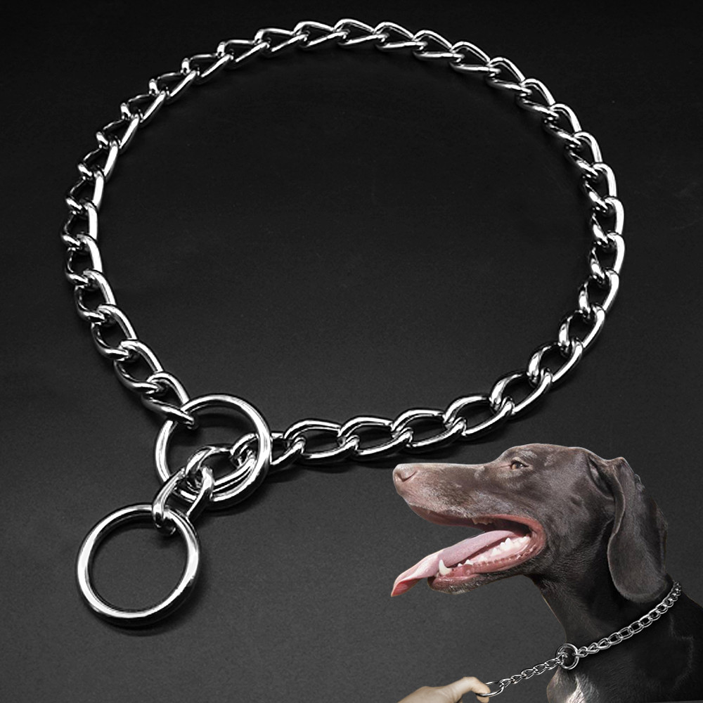 Dog Choke Chain Collar Metal Steel Obedience Slip Training