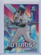 Jasson Dominguez 2021 Bowman Chrome Futurist #FUT-JD Refractor Rookie-EX