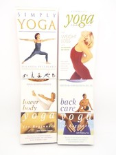 4 VHS tapes: Simply Yoga, Weight Loss, Lower Body,  Back Care  USED: VG VHS