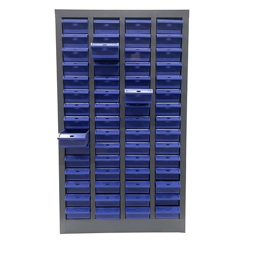 60 Drawers Spare Parts Cabinet without Door Shelving Pulls Keys Storage Bins - Picture 8 of 18