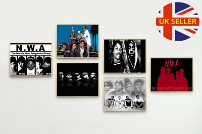 N.W.A NWA American Hip Hop Gangsta Rap Best Print Poster Wandbild Bild A4+