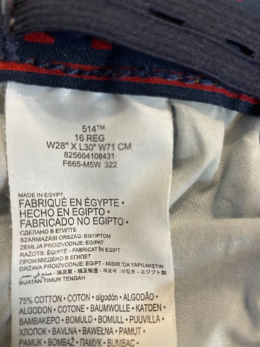 Levi Strauss & Company Mens Blue Jeans 514 16 regular 28 x 30 Slim Straight fit - 第 10/14 張圖片