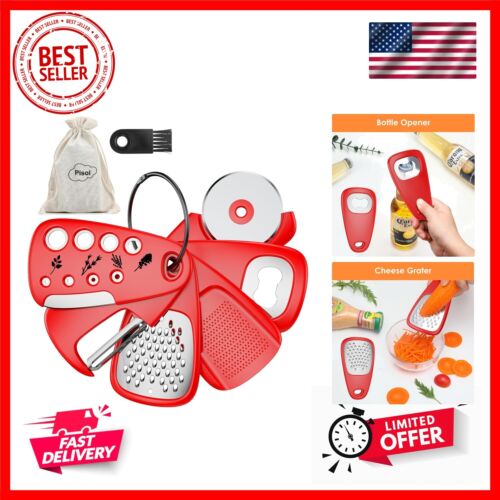 Kitchen Unique Gadgets Set 6 Pieces, Space Saving, Cheese Grater, Bottle Open...