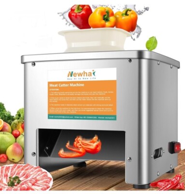 Newhai  Meat Cutter Machine, Commercial 5mm Electric Meat Slicer Shredder