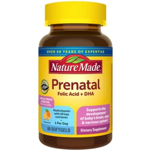 Nature Made Prenatal with Folic Acid + DHA, Prenatal Vitamin and Mineral