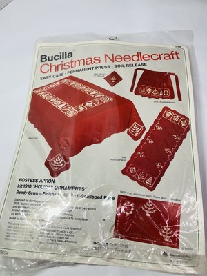 Bucilla Kit 1910 Holiday Ornament s Hostess Apron Sealed Package