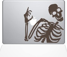 The Decal Guru Skeleton Waves Hi Decal Vinyl Sticker, Brown, 13" MacBook Pro