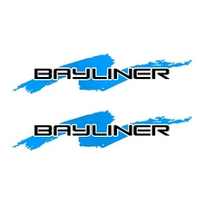 Set of 2 Vinyl Decals for Bayliner Boat Hull, bumper sticker. Free shipping