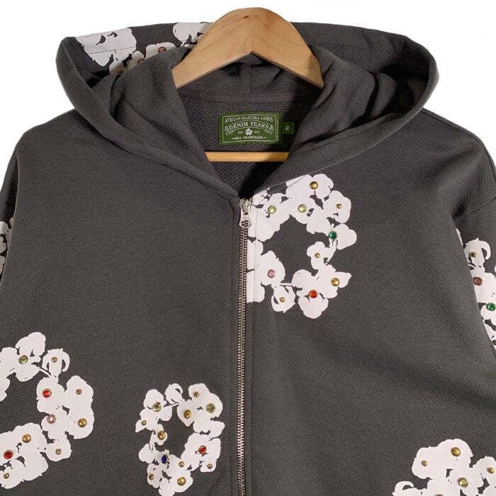 DENIM TEARS 24SS Rhinestone Cotton Wreath Zip Hoodie Sweat DENIM TEARS 24SS Rhinestone Cotton Wreath Zip Hoodie Sweat