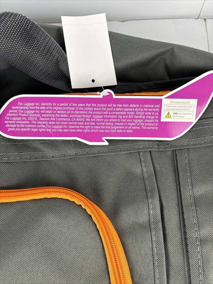 Equipaje Rockland 30 pulgadas lona rodante carbón lado duro expandible Foto 3 de 4