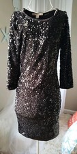 FOREVER 21 Contemporary Black Sequin Dress XS NWT
