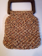 Vintage Handmade Crochet Purse 11" long 10" wide