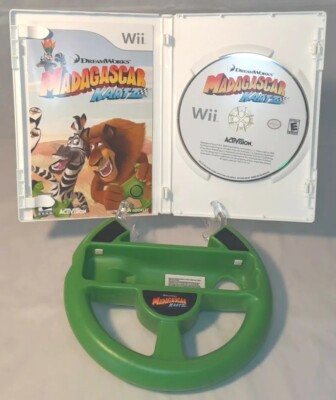 Jeu Nintendo Wii complet Madagascar kartz + volant bon état