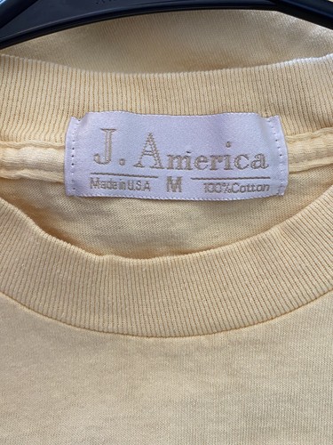 Vintage J. America Single Stitch Pastel Yellow Medium T-shirt OGUNQUIT - Picture 6 of 6
