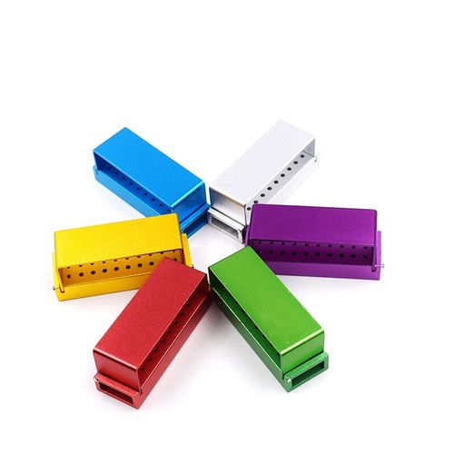 Dental Bur Burs Holder Block Disinfection Box Aluminium Autoclave 30 Holes - Picture 5 of 39