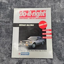 do it right maintenance tune up & repair manual nissan maxima 1985-1988