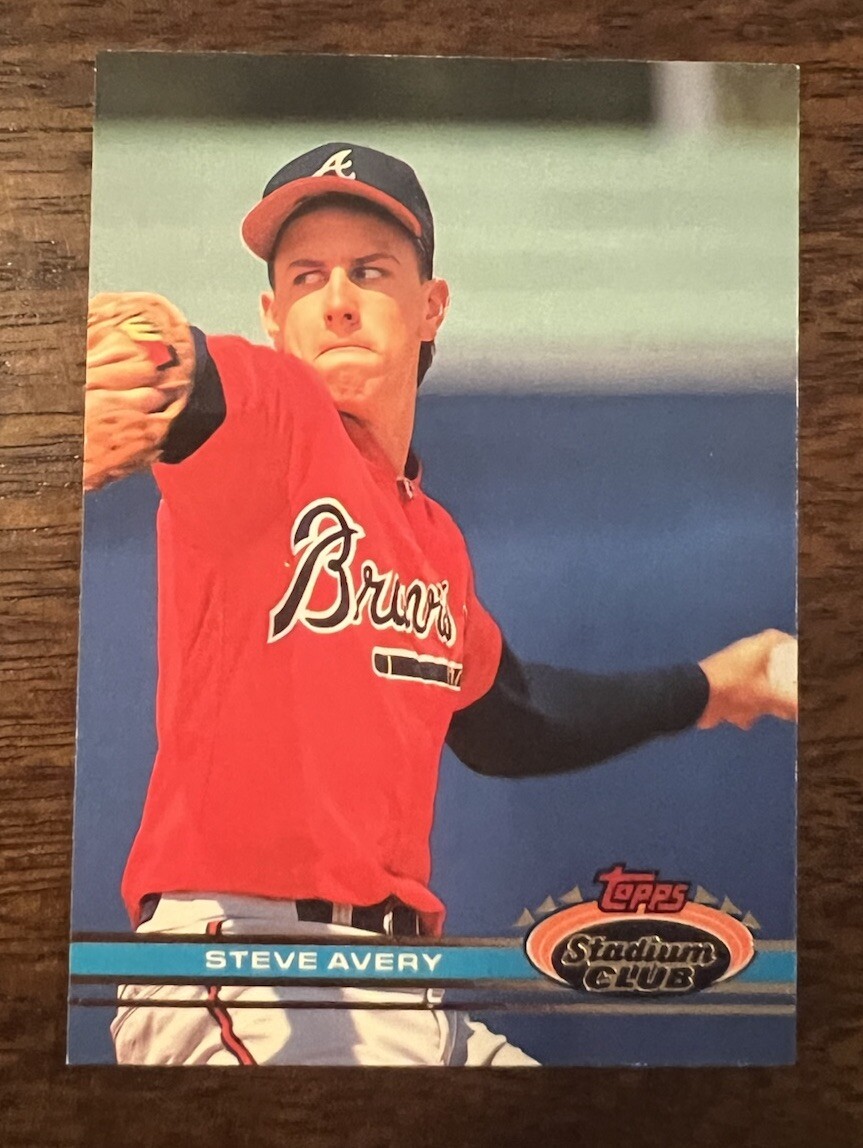 1993 Topps Stadium Club Steve Avery Pitcher Atlanta Braves