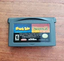 GBA Shark Tale & Shrek 2 Game Boy Advance 2 in 1 Game Pack Authentic Works