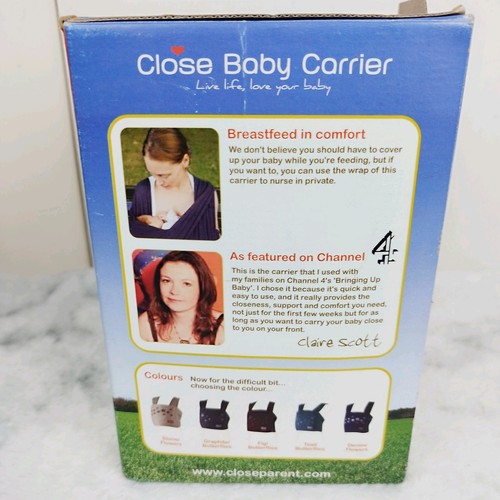 Close Baby Carrier Wrap Charcoal - Newborn to Toddler - Comfort Soft Easy to Use - Bild 3 von 10