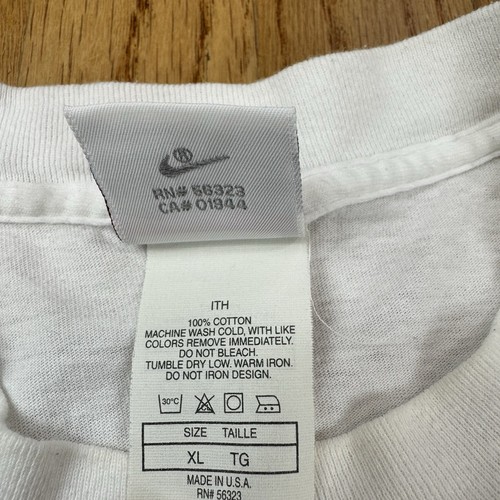 T-shirt vintage Nike Bolder Boulder uomo XL bianca maratona 10K arte corsa anni 90 93 - Foto 8 di 11