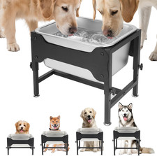 YUEPET 3 Gallon Elevated Dog Water Bowl   Adjustable Stand for Large Dogs