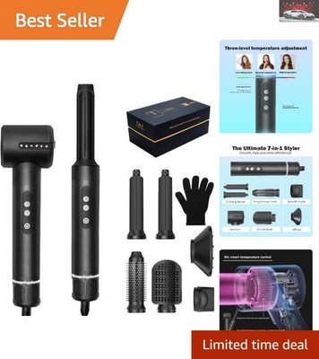 Kompakter 7-in-1 Haartrockner Styler mit automatischem Locken - sicher & stilvoll für UK Häuser