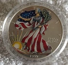U.S. Mint Colorized American Eagle Silver 1 oz 1999 with Certificate
