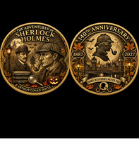 Sherlock Holmes 140th Anniversary 1887-2027 Coin Gift For Fans CB2762