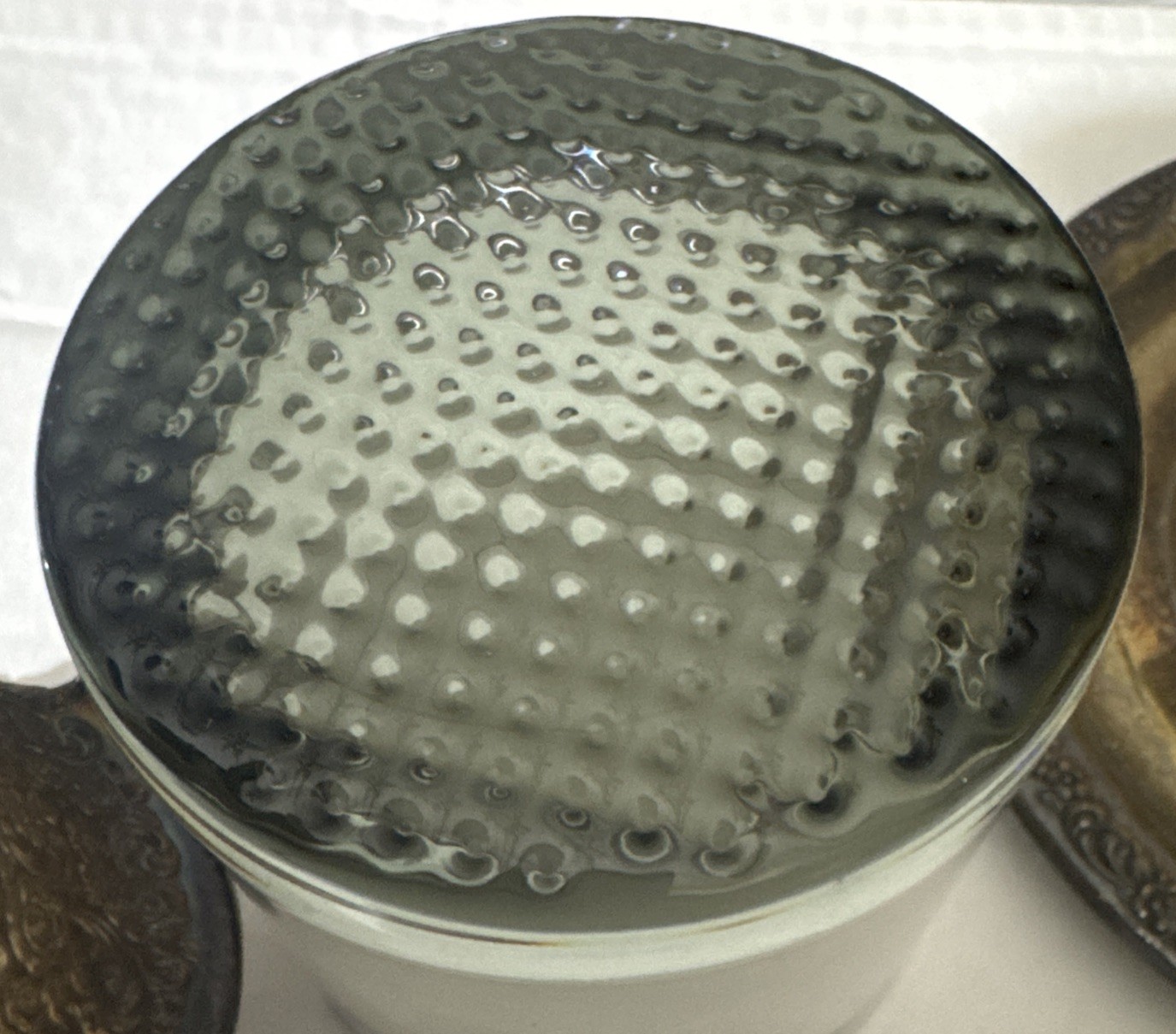 Community Silver Plate Tangier Glass Sugar Bowl With Lid And Base No Spoon(flaw)