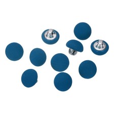 10pcs Fabric Cloth Covered Button 10mm Metal Sewing Craft Buttons Lake Blue