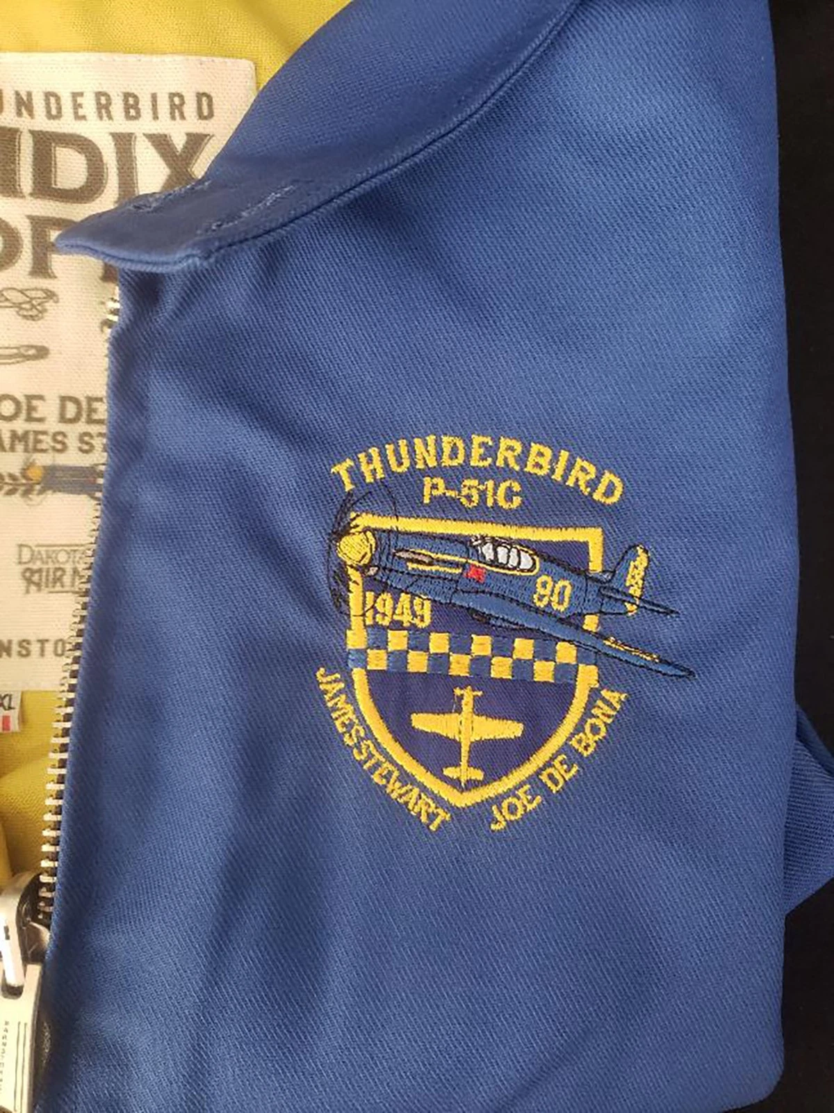 Barnstormer Thunderbird Bendix Air Racing Jacket Blue Unused P-51C Mustang - product detail image 4