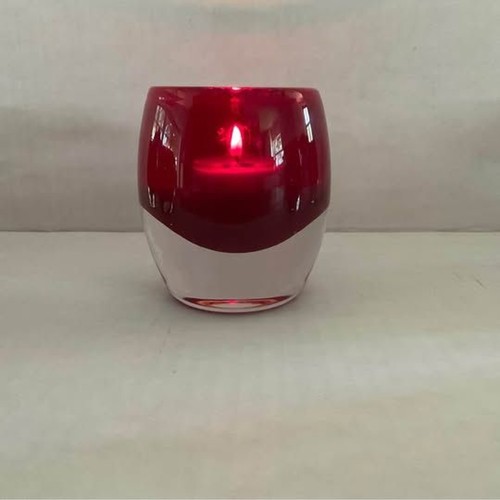 Crate & Barrel Diva Ruby Red Glass Votive Candle Holders (6) Made In Poland