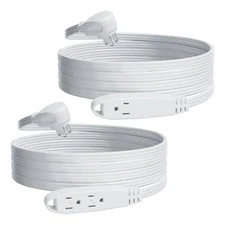 K KASONIC - 12FT Flat Plug Extension Cord, UL Listed 16/3 SPT-3 1625W Power S...