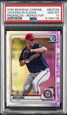 2020 BOWMAN CHROME PROSPECTS REFRACTOR #BCP239 JACKSON RUTLEDGE #/499 PSA 10