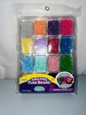 Grin Studios  Amazing Fuse Beads   4000 Beads, 16 Colors, 4 Pegboards