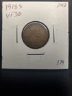 1918 - S Wheat Cent Penny VF-30 San Francisco Copper Coin