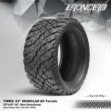 STEELENG 'IRONCLAD' GOLF CART 23"x10"-14" HYBRID ALL-TERRAIN TIRES SET OF 4