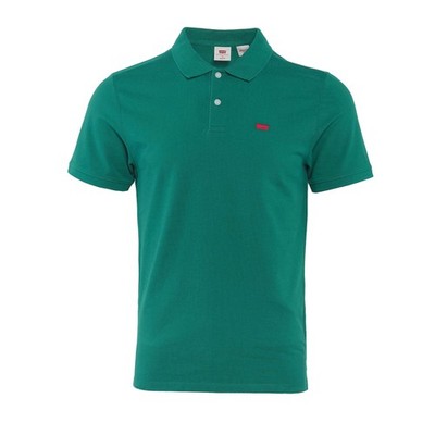 Levi's Herren Poloshirt Grün Logo Kurzarm Baumwolle Größe M A48420057