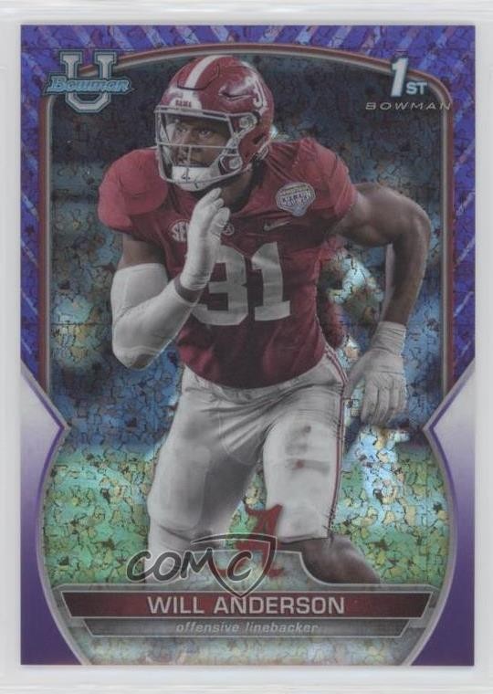 2022 Bowman U Chrome Purple Mini-Diamond Refractor /399 Will Anderson #52