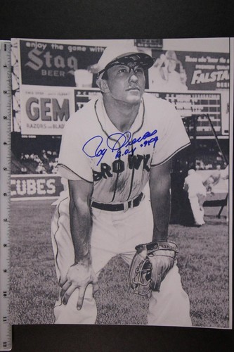 5x All-Star St. LOUIS BROWNS ROY SIEVERS (1926-2017) AUTOGRAPH PHOTO~