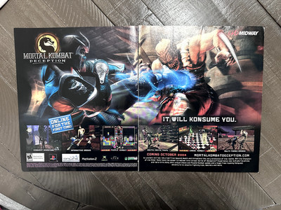 2004 Mortal Kombat Deception 2 Page Ad Game Print Ad/Poster Retro Video Game art