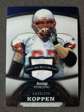 2008 Bowman Sterling Dan Koppen 5/389 Pro Bowl Game Used #92 Patriots 