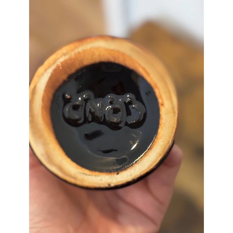 Jarrón de cerámica Congo moderno para decoración del hogar pieza de acento cerámica tono tierra Foto 2 de 4