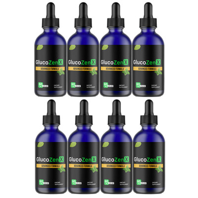 Gluco Zen X Drops, Blood Support and Heart Health Formula- 8 Bottles Official