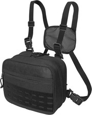 Tactical Chest Rig Bag of Laser Cut Design, Molle Pouch Utility black