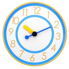 12 Zoll große,batteriebetriebene,nicht tickende runde Wanduhr,gelb,Stil 8