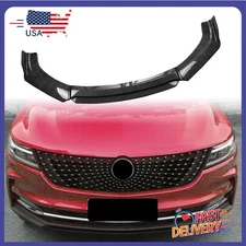 Front Bumper Lip Spoiler Splitter Protector Body Kit Universal Carbon Fiber Look