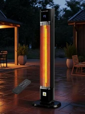 Uthfy Electric Outdoor Patio Heater,1500W Infrared Heater with 24H Timer, Remote
