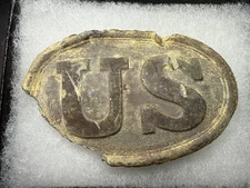 CIVIL WAR U.S. OVAL BELT BUCKLE  – RECOVERED GETTYSBURG